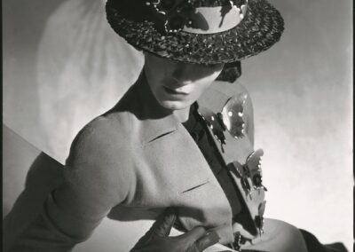 Horst P Horst —Vogue USAMarch 15, 19371.Pressrelease−“Being able to work with artists such as Bébé Bérard, Jean Cocteau, Salvador Dalí, Vertès and Van Dongen, with photographers like Honingen-Huene, Horst, Cecil Beaton and Man Ray was thrilling. We felt helped, encouraged, way beyond the material and dull reality of the making of a dress to sell”.Shocking life, Elsa Schiaparelli – 1954From July 6, 2022, to January 22, 2023, the Musée des Arts Décoratifs in Paris will celebrate the bold and exciting creations of Italian couturière Elsa Schiaparelli (b. September 10, 1890, Rome – d. November 13, 1973, Paris), who drew much of her inspiration from her close ties to the Parisian avant-garde of the 1920s and 1930s. Nearly 20 years since the last retrospective devoted to Schiaparelli at the Musée des Arts Décoratifs, the time has come to revisit this extraordinary designer’s work, her innovative sense of feminine style, her sophisticated, often eccentric designs, and the thrill that she brought to the world of fashion.Shocking! The surreal world of Elsa Schiaparelli brings together 520 works including 272 silhouettes and accessories by Schiaparelli herself, displayed alongside iconic paintings, sculptures, jewelry, perfumes, ceramics, posters, and photographs by the likes of Schiaparelli’s dear friends and contemporaries: Man Ray, Salvador Dalí, Jean Cocteau, Meret Oppenheim and Elsa Triolet. The retrospective, a highlight of the 2022/2023 Exhibition Calendar, will also showcase creations designed in honor of Schiaparelli by fashion icons including Yves Saint Laurent, Azzedine Alaïa, John Galliano and Christian Lacroix. Daniel Roseberry, artistic director of the House of Schiaparelli since 2019, also boldly interprets the heritage of Elsa Schiaparelli with a design of his own. The poetic and immersive scenography