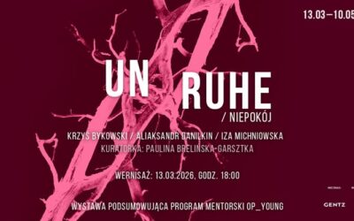 Unruhe | Krzyś Bykowski, Aliaksandr Danilkin, Iza Michniowska   WYSTAWA PODSUMOWUJĄCA PROGRAM MENTORSKI OP_YOUNG #6